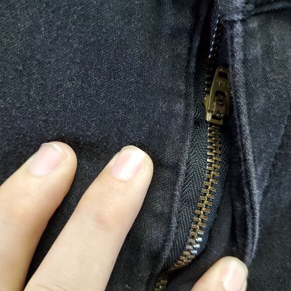 1822 Denim Jeans Womens 18W Black Tapered Leg Mid-Rise Stretchy Cotton Blend - Picture 10 of 12